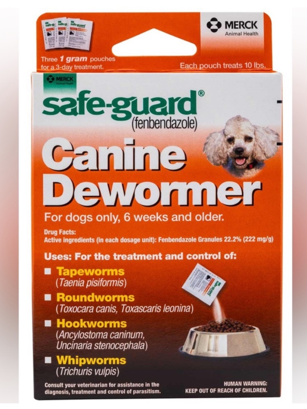 Safe-Guard Canine
Fenbendazole Dewormer for Tapeworms, Roundworms etc
Brand New!